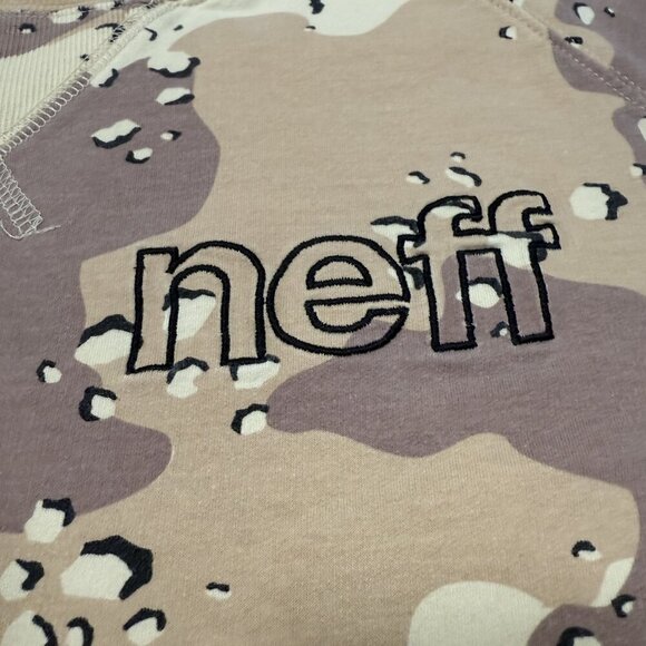 Neff Custom Goods Camo Sweatshirt Pullover Sharp Squad Size Large Embroidered - Picture 2 of 6